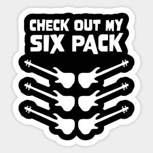 Check Out My Six Pack Bass Guitars for Bass Player Sticker